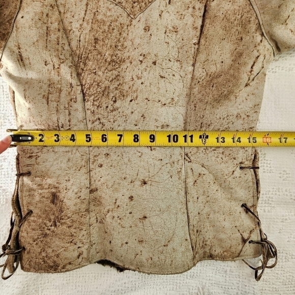 Vintage Jo-O-Kay 1970s Weastern Leather Jacket Size 8 - Picture 12 of 16